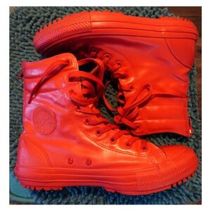 Red High Top Converse Sneakers